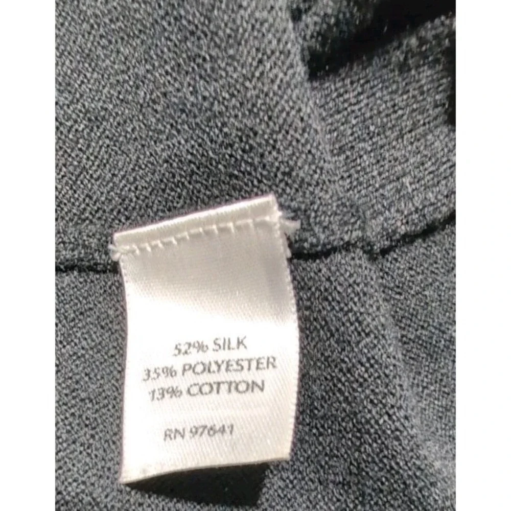 J Jill Side Button Black Sweater XS Women's Winter Silk Blend Casual Chic Cozy - Picture 3 of 6